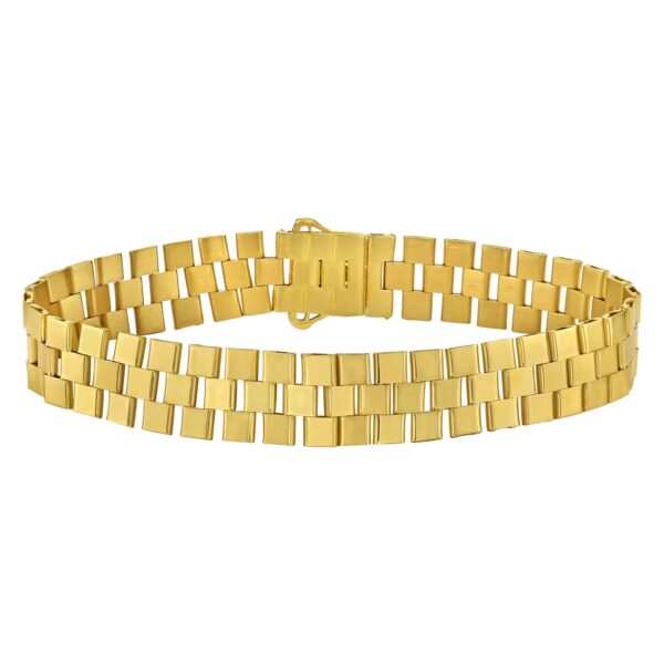 14K Yellow Gold Small Cobblestone Link Bracelet (10.00 mm) - alternate view 2
