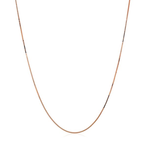 10k Rose Gold Classic Box Chain (0.45 mm) - alternate view 2