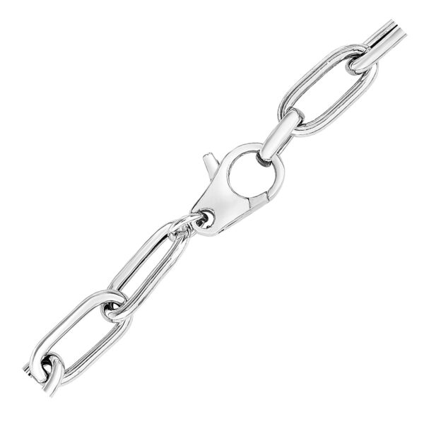 Sterling Silver Wide Paperclip Chain Bracelet (6.50 mm) - alternate view 3