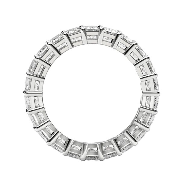 Emerald Cut Lab Grown Diamond Eternity Ring in 14k White Gold (2 cttw FG/VS2) - F-G - alternate view 3