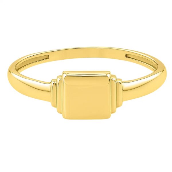 Mini Signet Ring in 14K Yellow Gold (2.00 mm) - alternate view 2