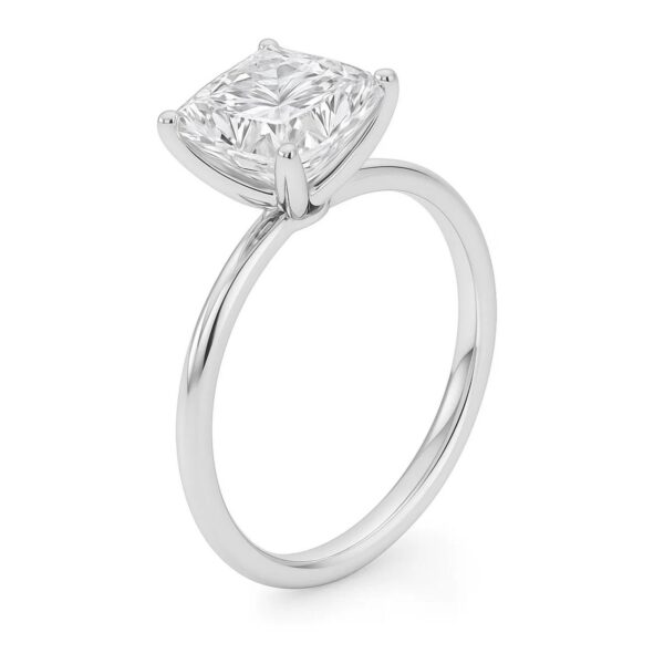 5 Carat Princess Lab Grown IGI G/VS1 Diamond Solitaire Ring in 10K White Gold - alternate view 2