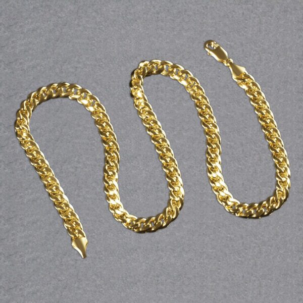 10k Yellow Gold Light Miami Cuban Chain (8.00 mm) - alternate view 3