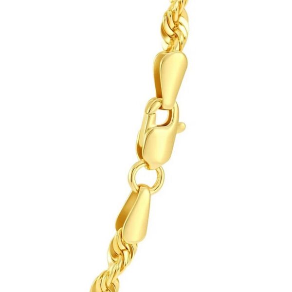 10K Yellow Gold Hollow Diamond Cut Rope Chain (5.00 mm) - alternate view 2