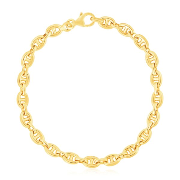 14k Yellow Gold High Polish Mariner Link Bracelet (5.40 mm) - alternate view 2