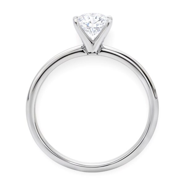 1 Carat Oval Lab Grown IGI G/VS1 Diamond Solitaire Ring in 10K White Gold - alternate view 3