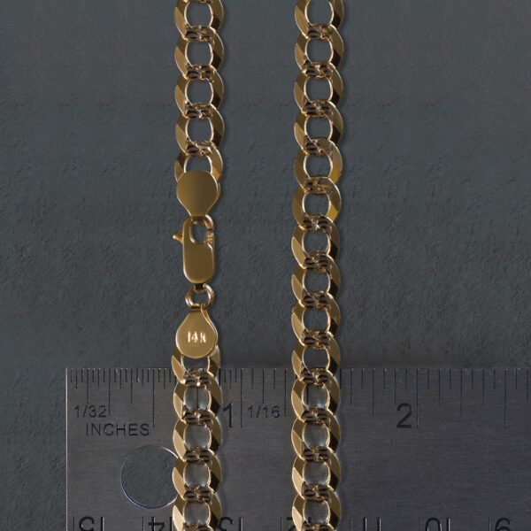 14k Two Tone Gold Pave Curb Chain (4.60 mm) - Two-Tone Gold - alternate view 5