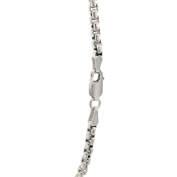 Sterling Silver Rhodium Plated Round Box Chain (3.00 mm) - alternate view 4