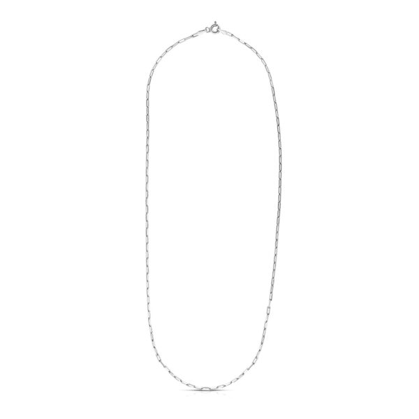 Sterling Silver Rhodium Plated Paperclip Chain (1.80 mm) - alternate view 2