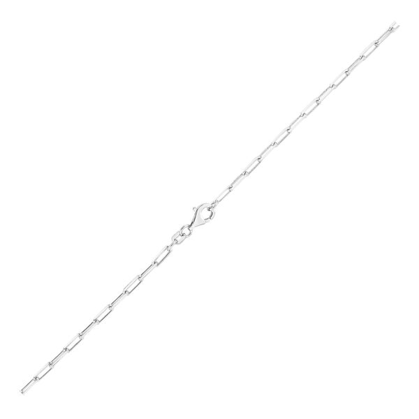 Sterling Silver Rhodium Plated Paperclip Chain (1.80 mm) - alternate view 3