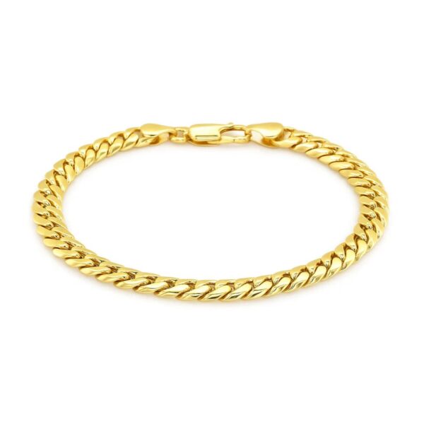 10k Yellow Gold Semi Solid Miami Cuban Bracelet (6.60 mm) - alternate view 2