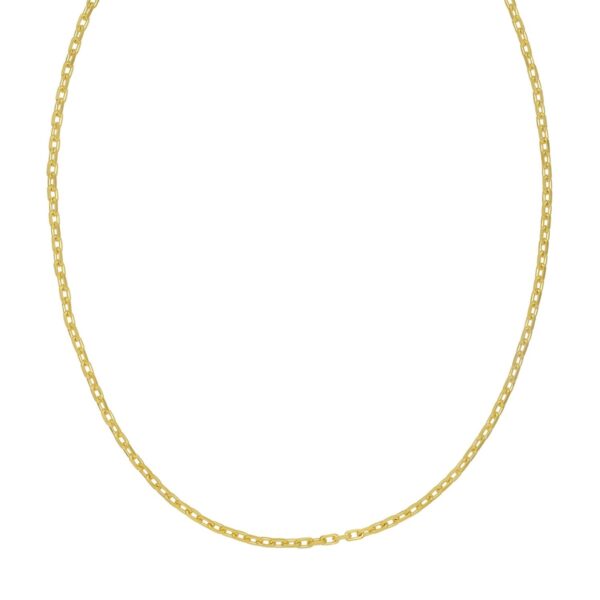 Sterling Silver Gold Plated French Cable Chain (2.80 mm) - alternate view 2