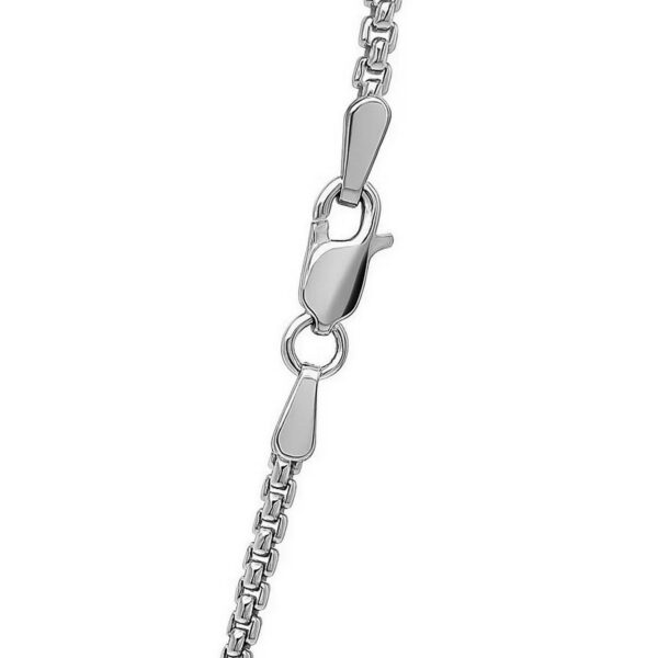 14k White Gold Solid Round Box Chain (1.60 mm) - alternate view 4
