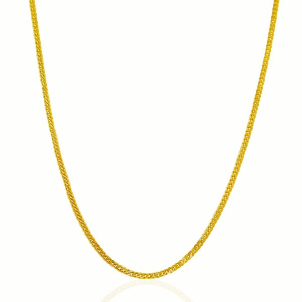 18k Yellow Gold Gourmette Chain (2.20 mm) - alternate view 2