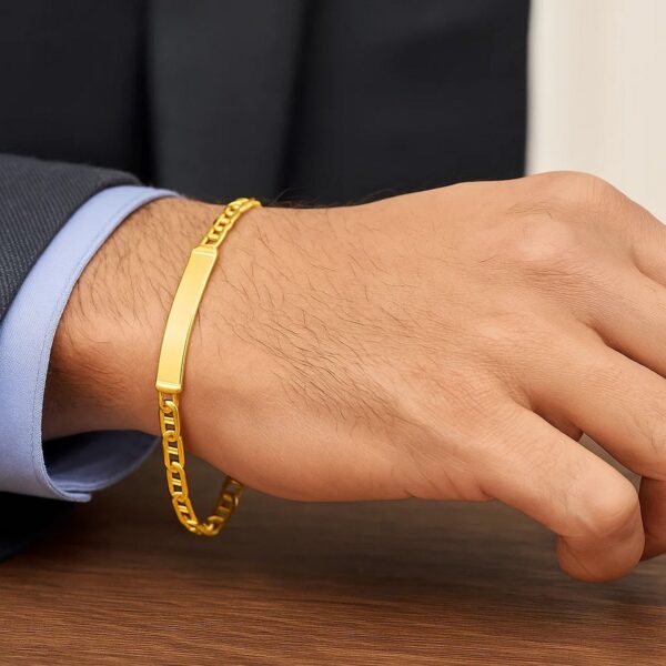 14K Yellow Gold Mariner ID Bracelet - alternate view 4