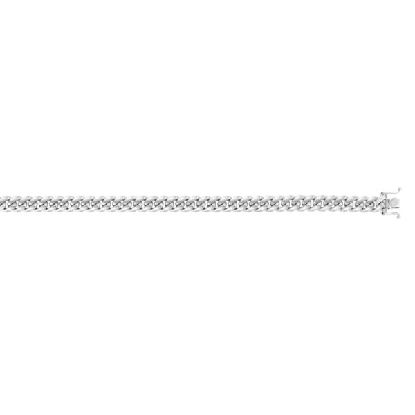 Sterling Silver Rhodium Plated Miami Cuban Chain (7.00 mm) - alternate view 2
