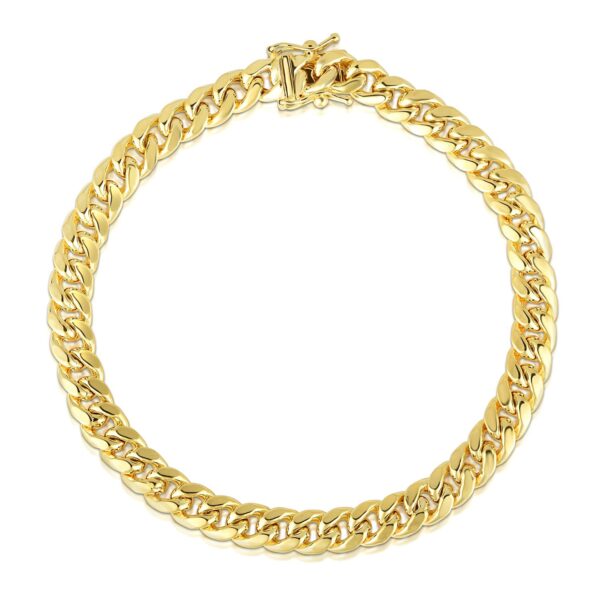 10k Yellow Gold Semi Solid Miami Cuban Bracelet (10.70 mm) - alternate view 2