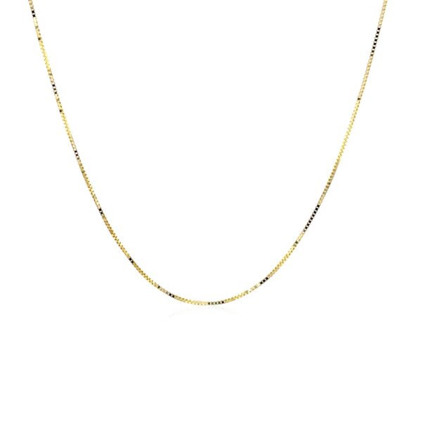 10k Yellow Gold Classic Box Chain (0.45 mm) - alternate view 2
