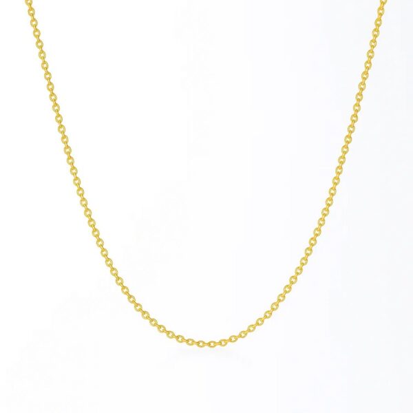 14k Yellow Gold Round Cable Link Chain (1.30 mm) - alternate view 2