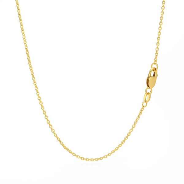 14k Yellow Gold Round Cable Link Chain (1.30 mm) - alternate view 3