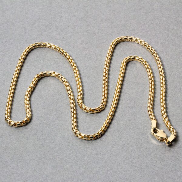 14k Yellow Gold Solid Round Box Chain (2.5 mm) - alternate view 5