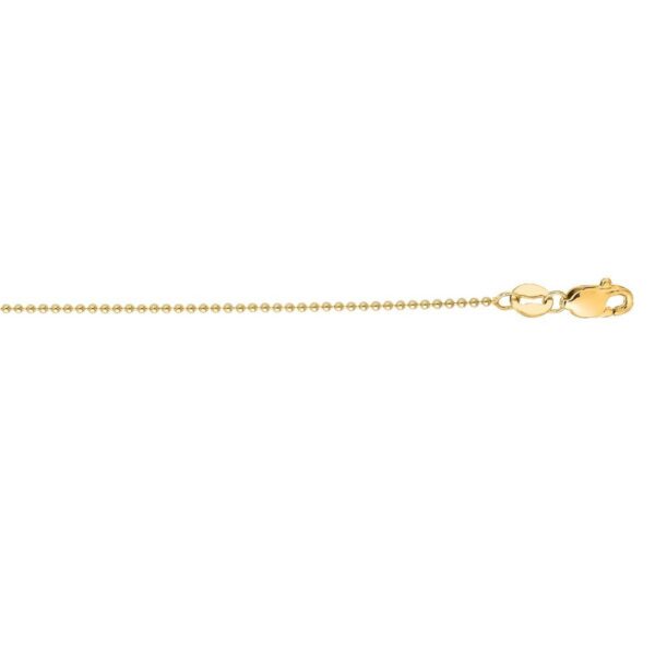 14k Yellow Gold Bead Chain (2.50 mm) - alternate view 2