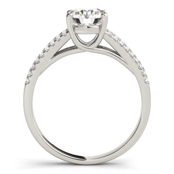 14k White Gold Split Shank Round Diamond Engagement Ring (1 1/8 cttw) - alternate view 4