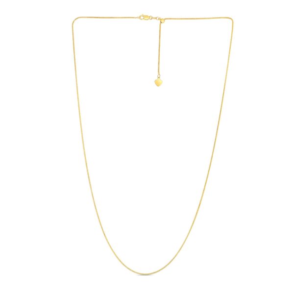 14k Yellow Gold Adjustable Franco Chain (1.00 mm) - alternate view 2