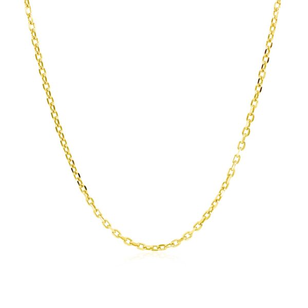 18k Yellow Gold Diamond Cut Cable Link Chain (1.50 mm) - alternate view 2