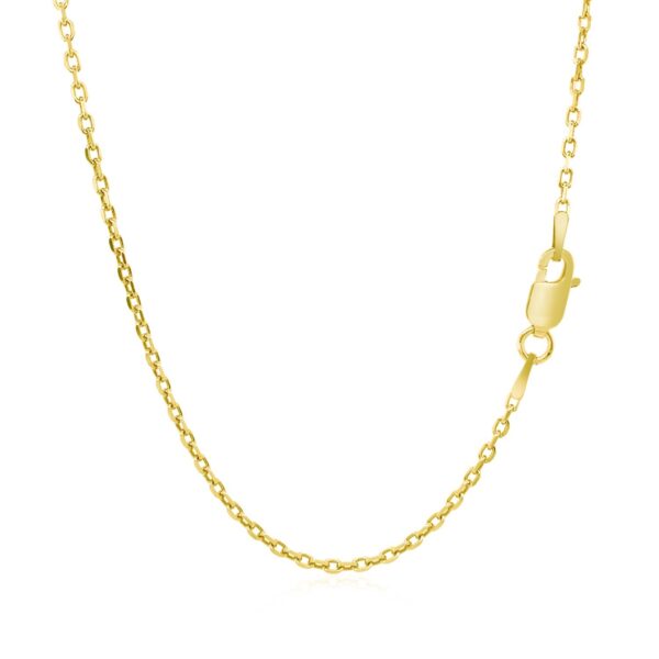 18k Yellow Gold Diamond Cut Cable Link Chain (1.50 mm) - alternate view 3