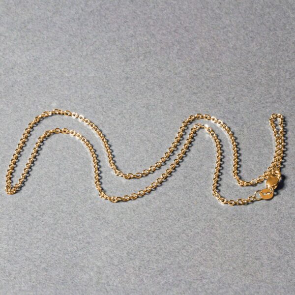 18k Yellow Gold Diamond Cut Cable Link Chain (1.50 mm) - alternate view 5