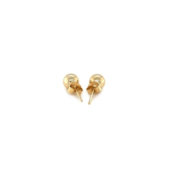 14k Yellow Gold Round Stud Earrings (5mm) - alternate view 3