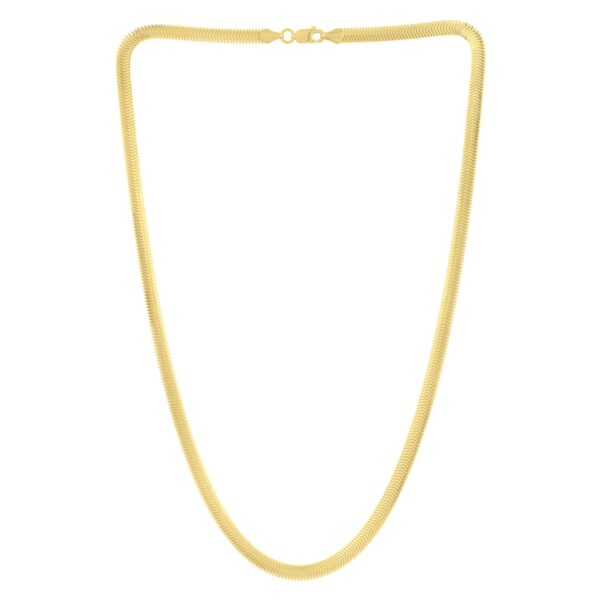 14K Yellow Gold Oval Snake Chain (4.40 mm) - alternate view 2