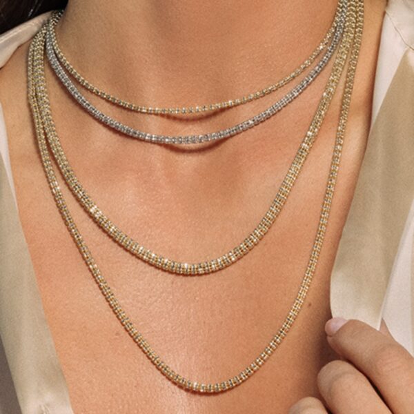 Ice Barrel Chain in 14k Yellow Gold (3.14 mm) - alternate view 4