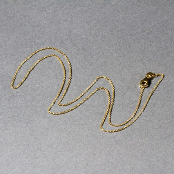 10k Yellow Gold Oval Cable Link Chain (0.97 mm) - alternate view 2