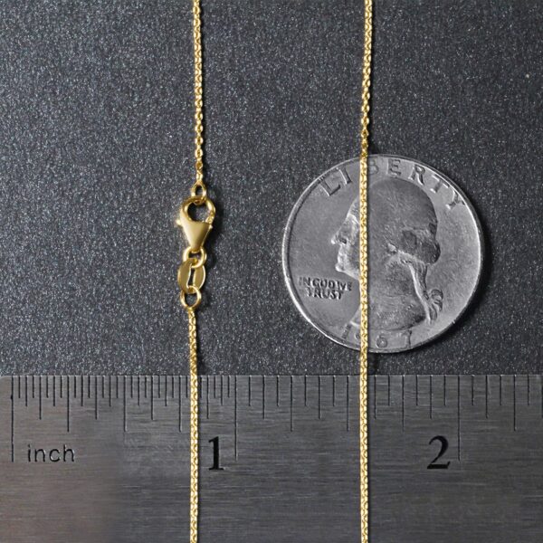 10k Yellow Gold Oval Cable Link Chain (0.97 mm) - alternate view 4
