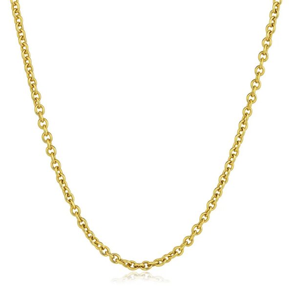 2.2mm 14K Yellow Gold Forsantina Lite Cable Link Chain - alternate view 2