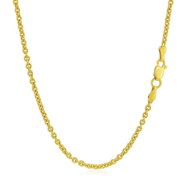 2.2mm 14K Yellow Gold Forsantina Lite Cable Link Chain - alternate view 3