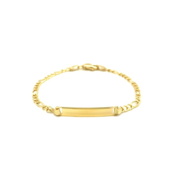 14k Yellow Gold Figaro Link Childrens ID Bracelet (3.30 mm) - alternate view 2