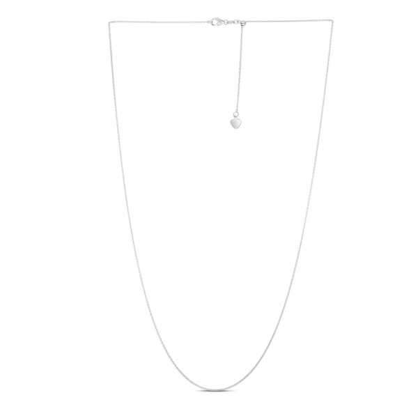 Adjustable Cable Chain in 14k White Gold (0.97 mm) - alternate view 2