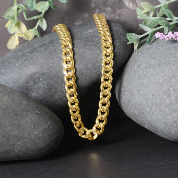 10k Yellow Gold Semi Solid Miami Cuban Chain (6.60 mm) - alternate view 3