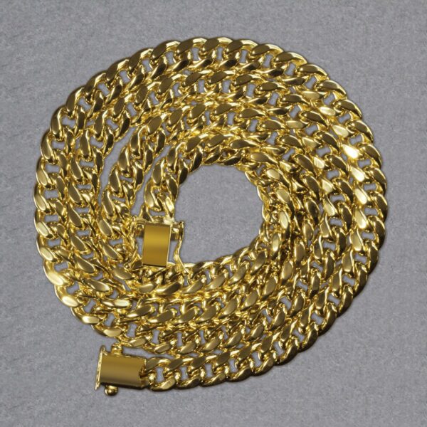10k Yellow Gold Semi Solid Miami Cuban Chain (6.60 mm) - alternate view 5