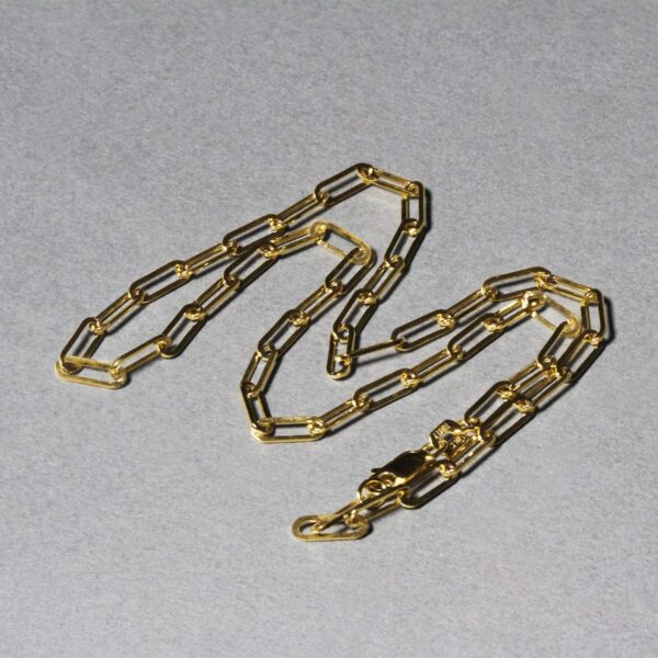 14K Yellow Gold Wide Paperclip Chain (3.20 mm) - alternate view 5