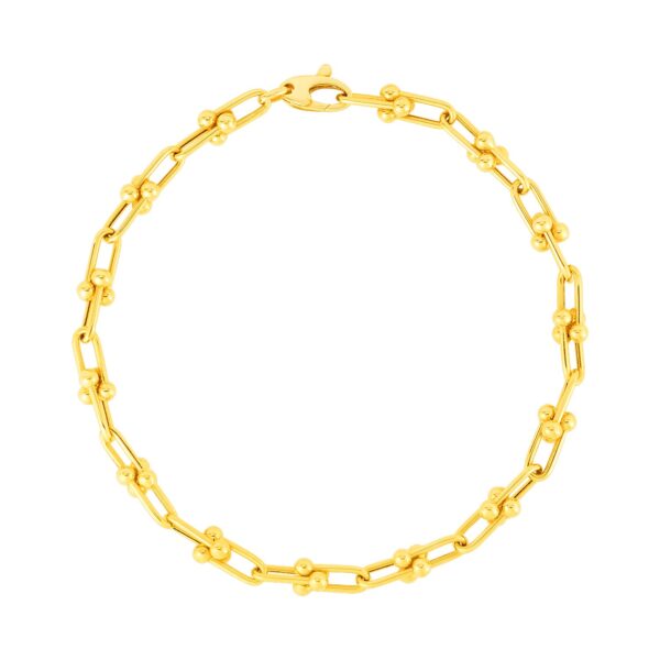 14k Yellow Gold 7 1/2 inch Jax Chain Bracelet (3.00 mm) - alternate view 2