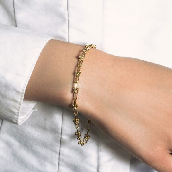 14k Yellow Gold 7 1/2 inch Jax Chain Bracelet (3.00 mm) - alternate view 3