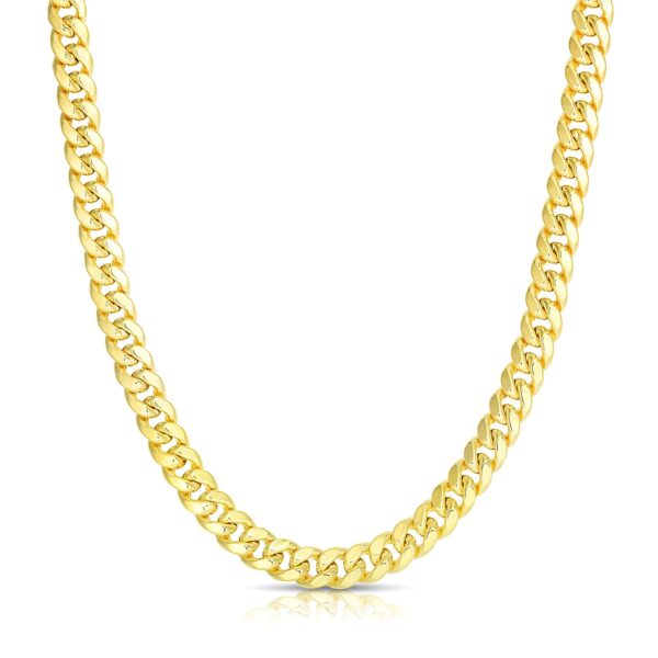 14k Yellow Gold Semi Solid Miami Cuban Chain (6.10 mm) - alternate view 2