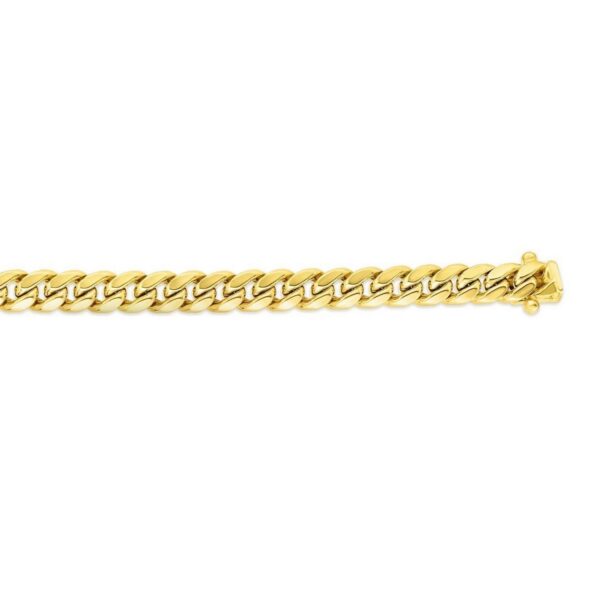 14k Yellow Gold Semi Solid Miami Cuban Chain (6.10 mm) - alternate view 3