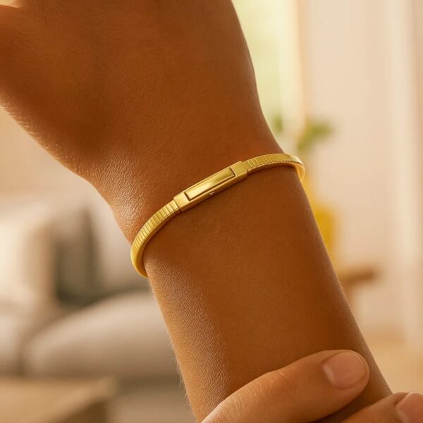 Gold Over Sterling Silver Cubogas Chain Bracelet - alternate view 3
