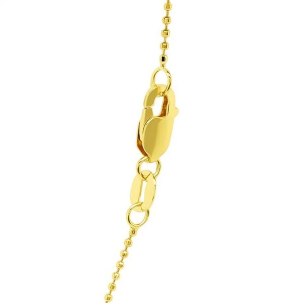 14k Yellow Gold Diamond Cut Bead Chain (0.90 mm) - alternate view 4