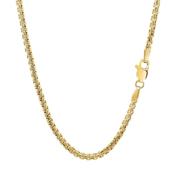 14k Yellow Gold Solid Round Box Chain (3.6 mm) - alternate view 3